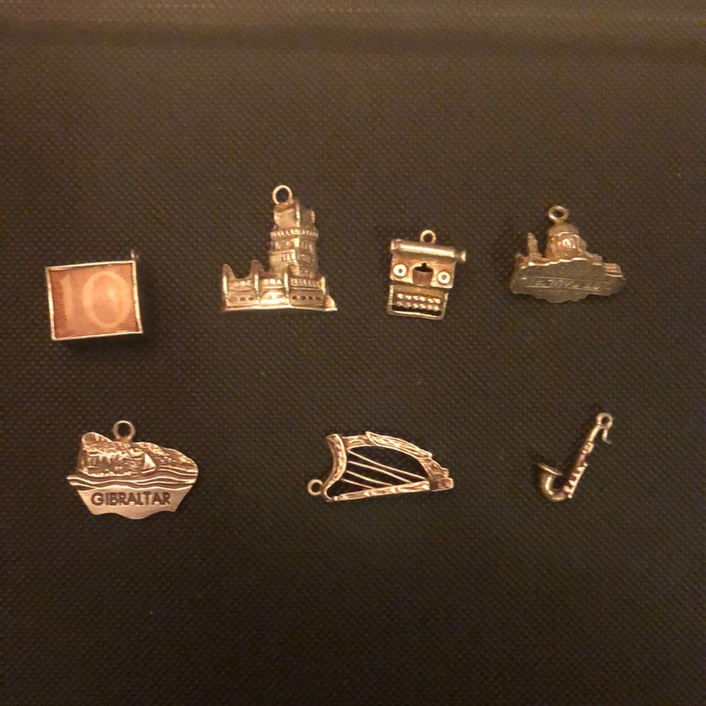 Assorted Vintage Silver Charm Bracelet Charms